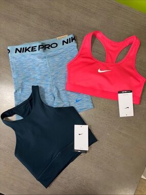Nike Bundle - NWT Women’s Nike Pro shorts & (2) Nike Sports Bra (Size X-Small)